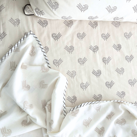 Brown Sparrow Block Printed Percale Dohar
