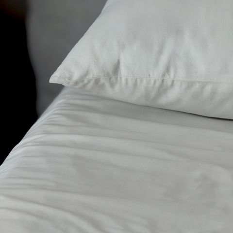 Milky White Percale Pillow Cases (Set of 2)