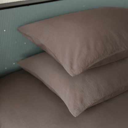Riverbed Brown Percale Cooling Bedsheet Set