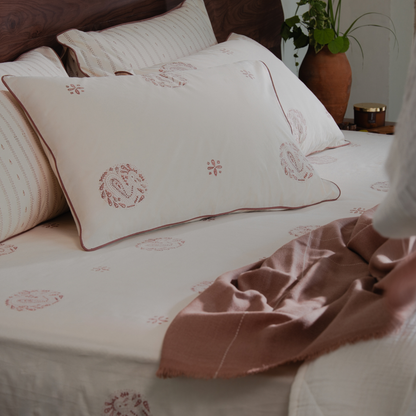 Moro Hand Block Printed Cotton Bedsheet Set