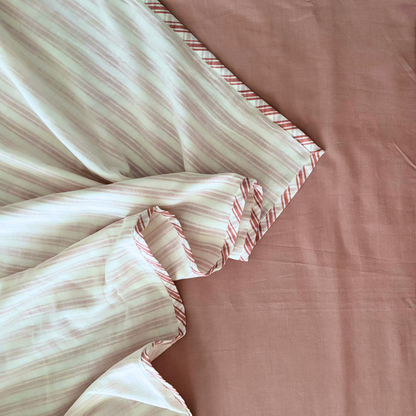 Vintage AshRose Block Printed Percale Dohar