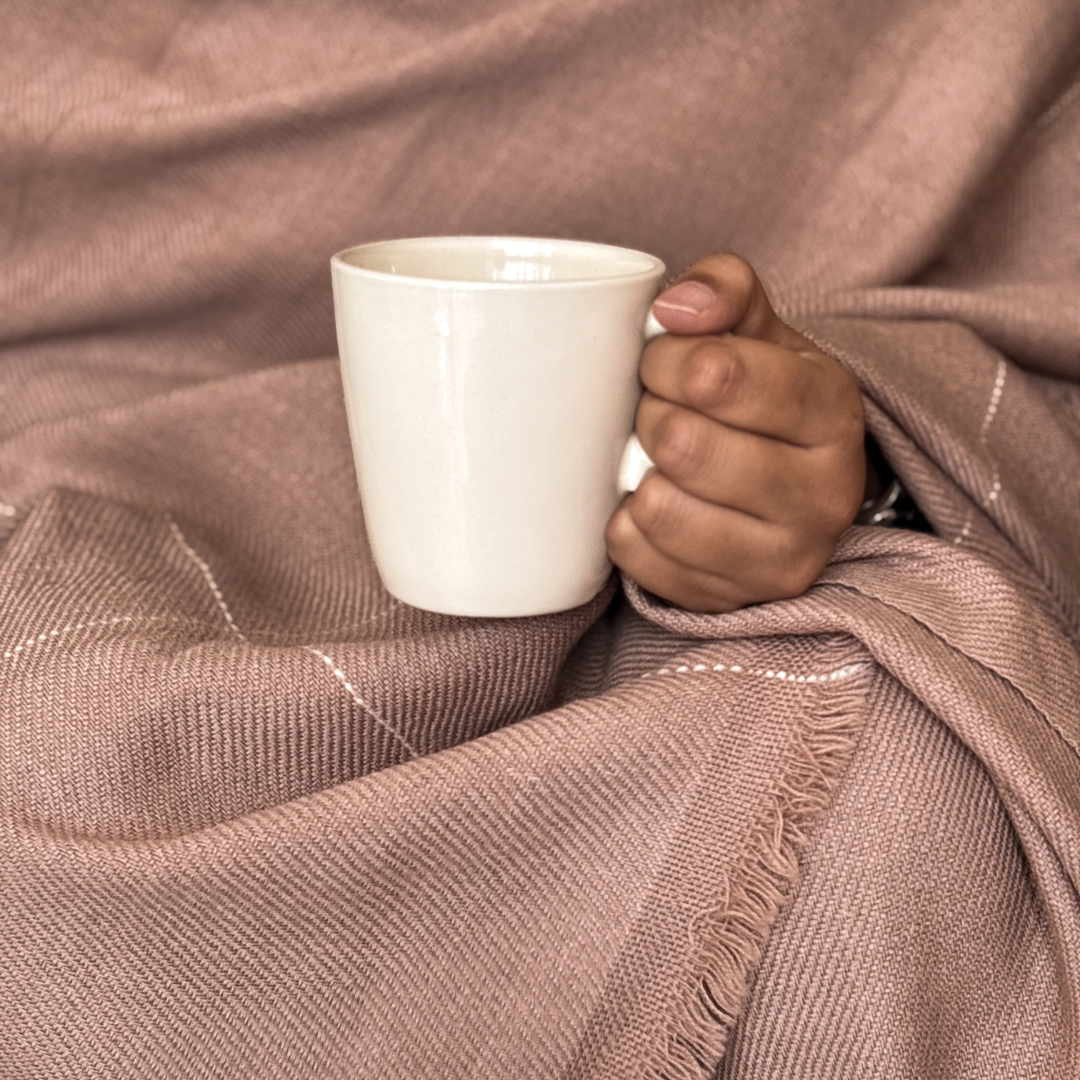 Desert Sand Merino Hand Woven Woollen Throw