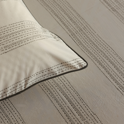Willow Green Block Printed Percale Bedsheet Set