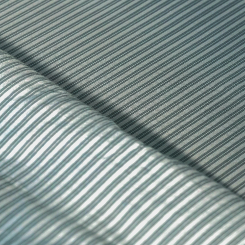 Pine Green Yarn Dyed Pin Stripe Bedsheet Set