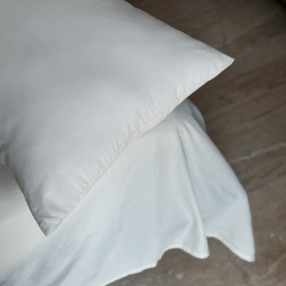 Milky White Percale Pillow Cases (Set of 2)