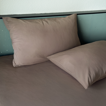 Riverbed Brown Percale Pillow Cases (Set of 2)