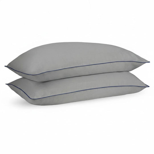 Pebble Gray Linen Pillow Cases (Set of 2)
