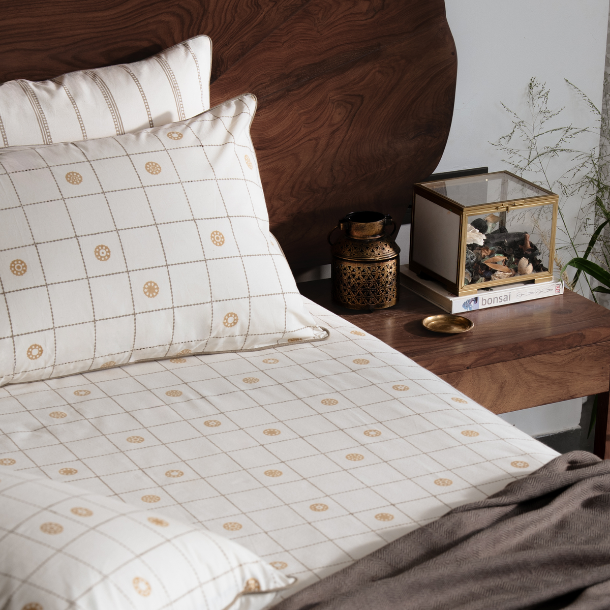 Thodu Hand Block Printed Cotton Bedsheet Set