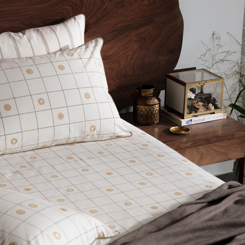 Thodu Hand Block Printed Cotton Bedsheet Set