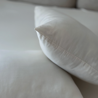 Milky White Percale Pillow Cases (Set of 2)