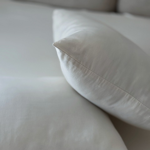 Milky White Percale Pillow Cases (Set of 2)