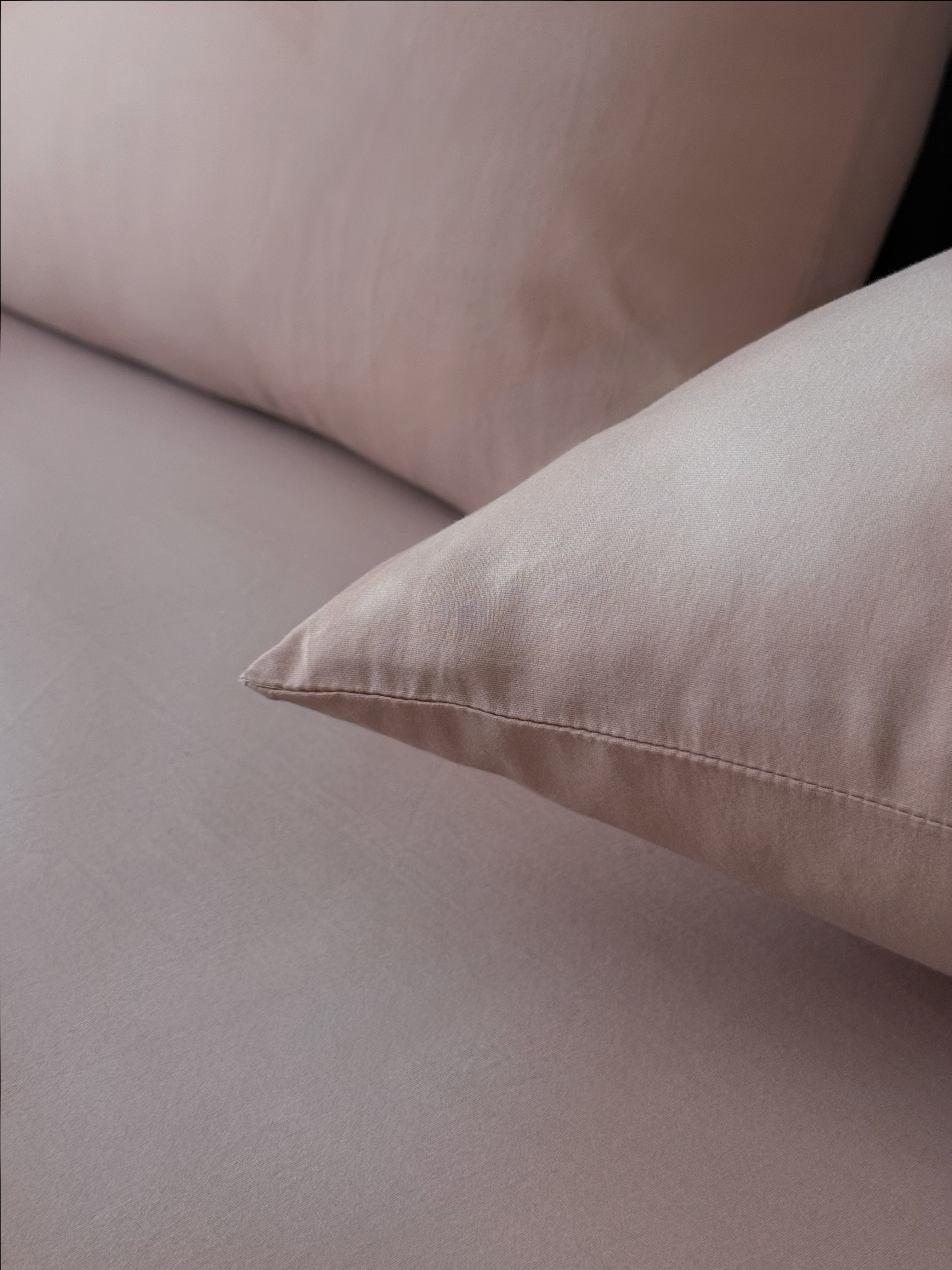 Blush Pink Percale Pillow Cases (Set of 2)