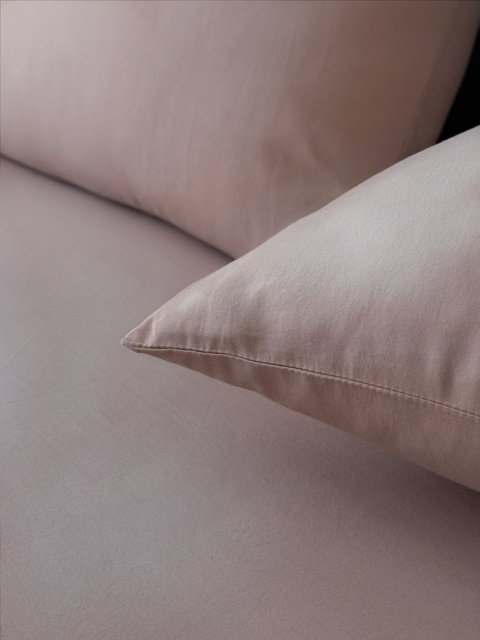 Blush Pink Percale Pillow Cases (Set of 2)