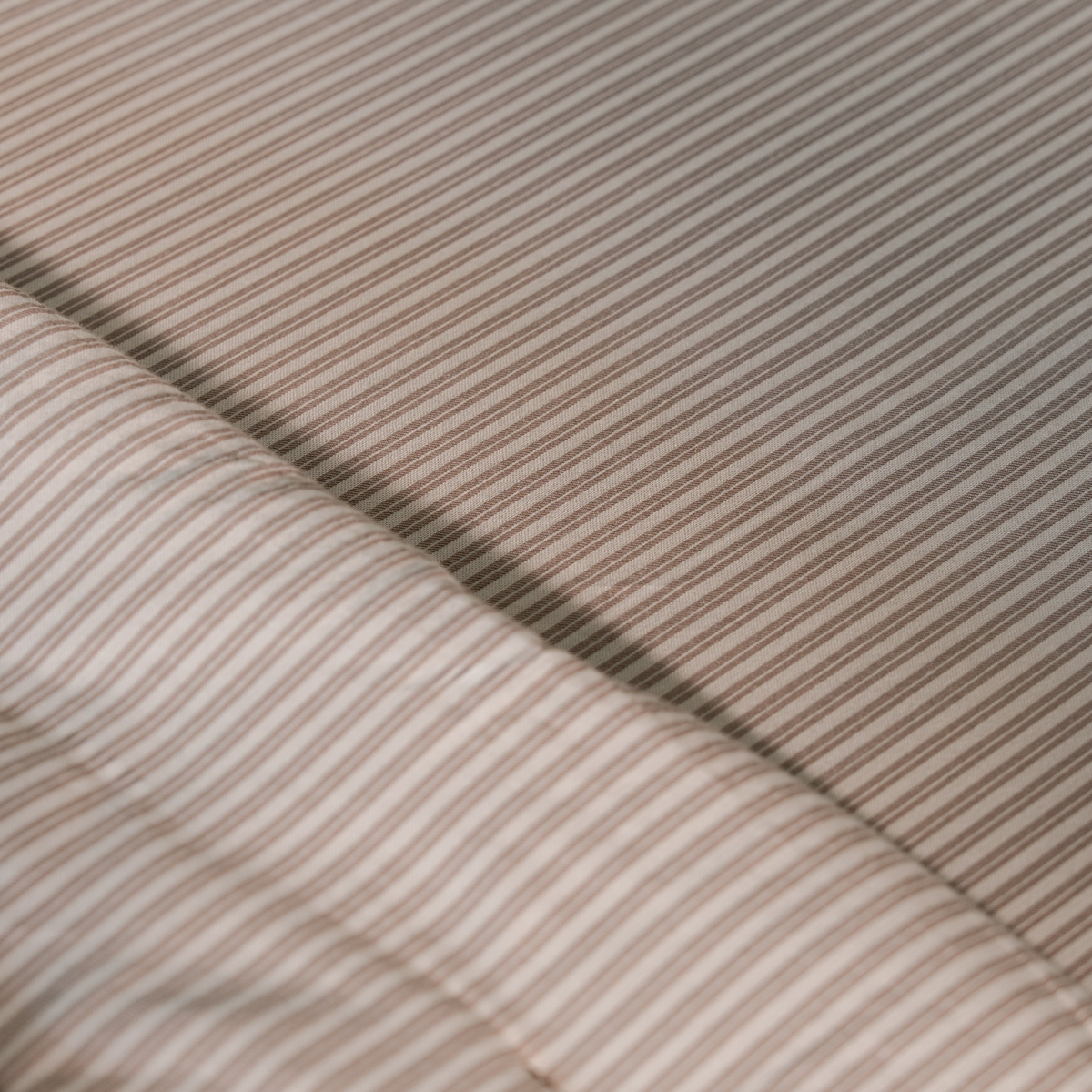 Riverbed Brown Yarn Dyed Pin Stripe Bedsheet Set