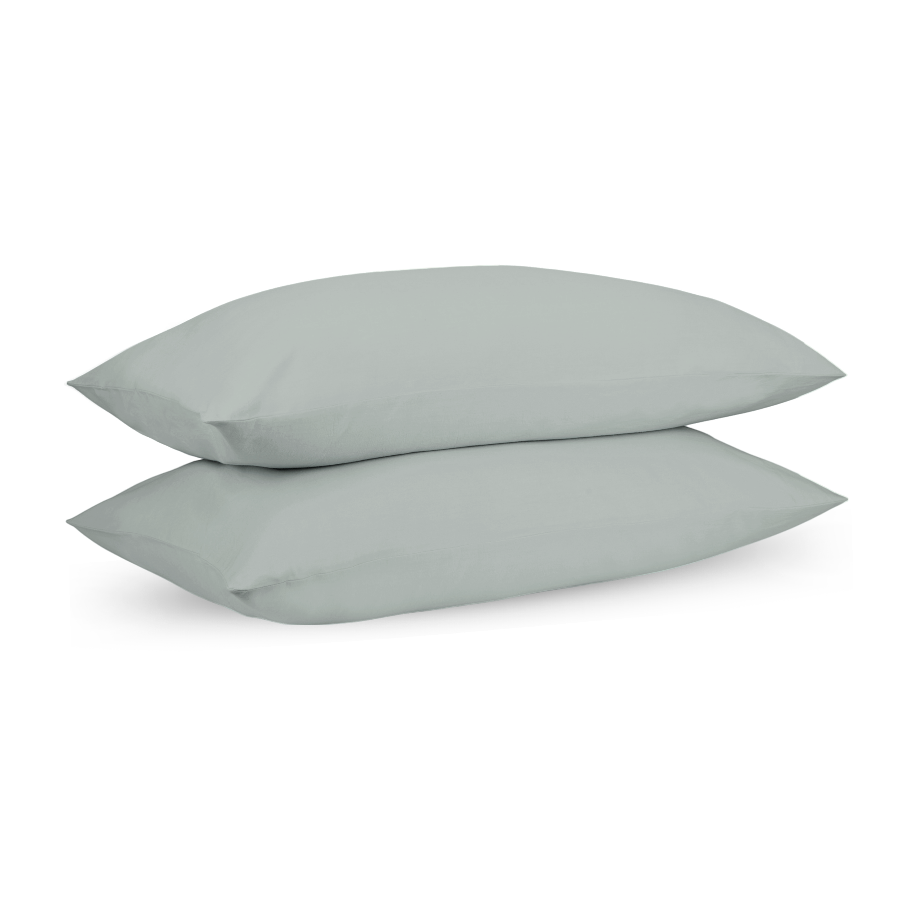 Rain Green Percale Pillow Cases (Set of 2)