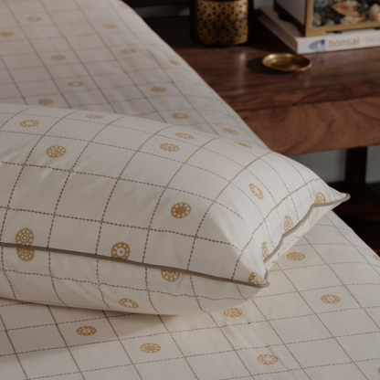 Thodu Hand Block Printed Cotton Bedsheet Set