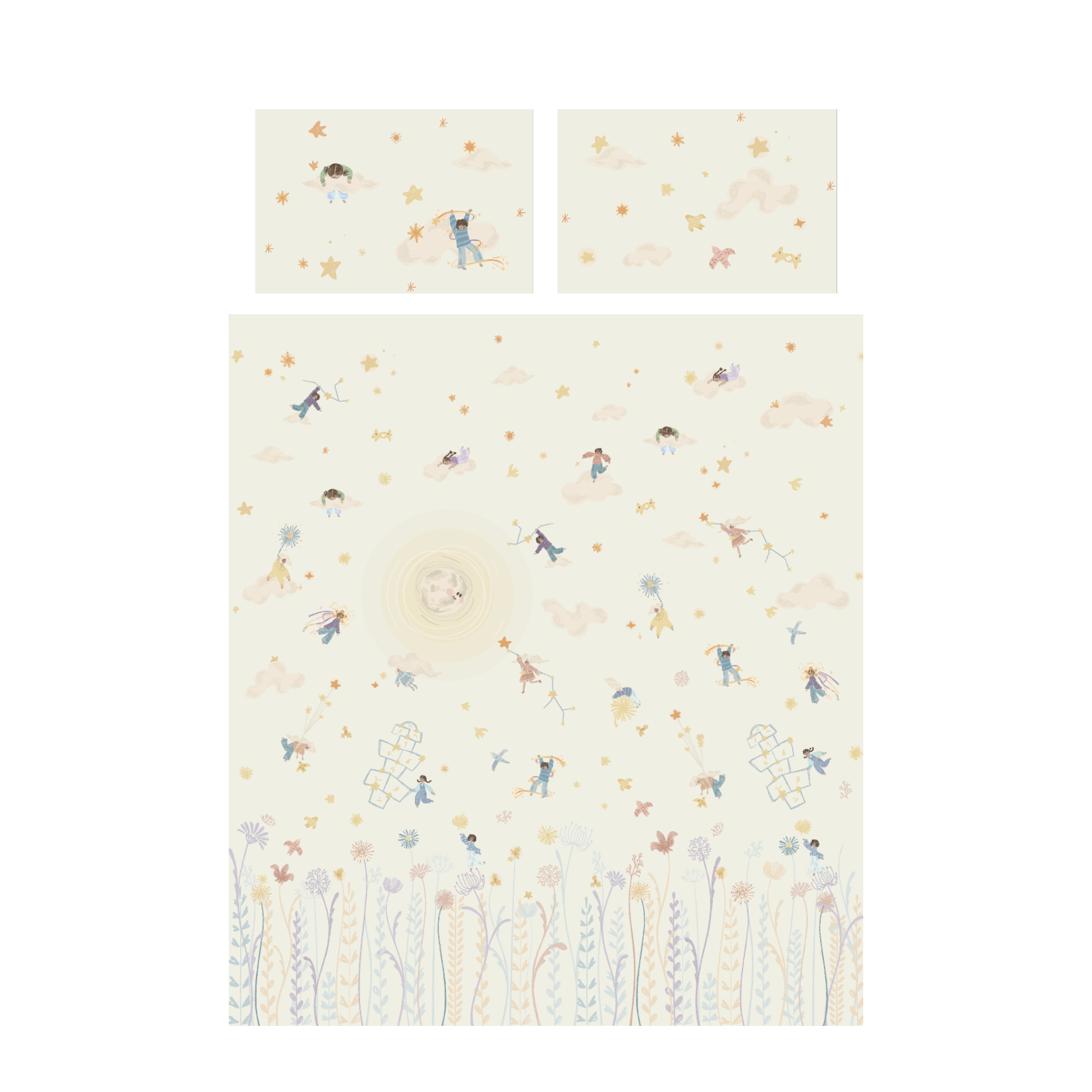 Moonbound Cotton Bedsheet Set