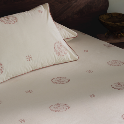 Moro Hand Block Printed Cotton Bedsheet Set