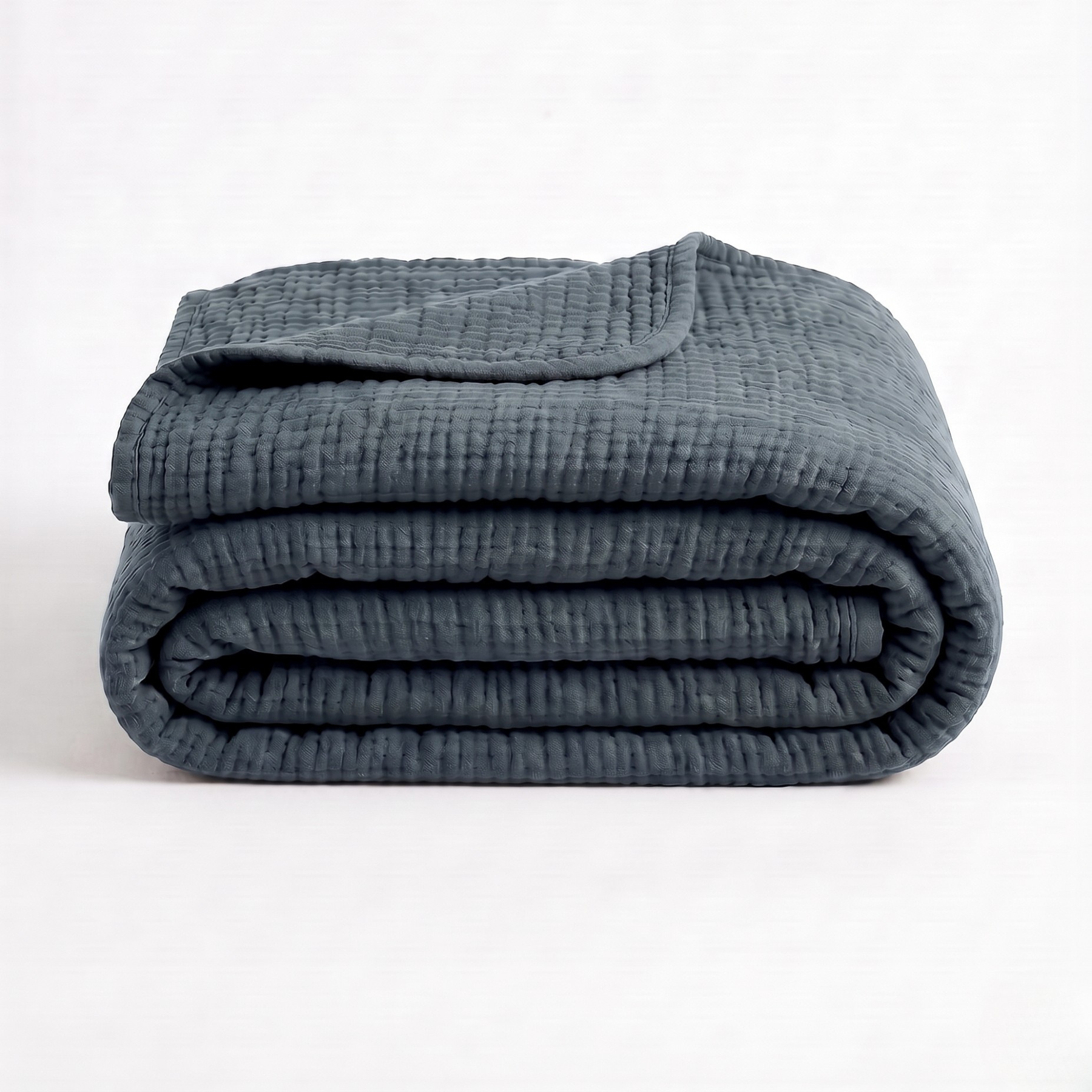 Ocean Blue Cotton Gauze Light Blanket
