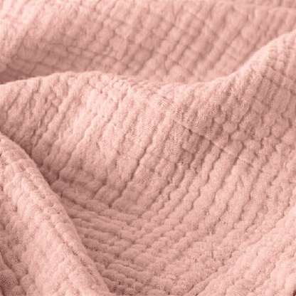 Heather Pink Cotton Gauze Light Blanket