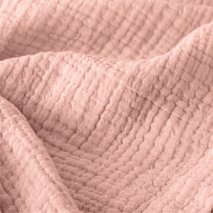 Heather Pink Cotton Gauze Light Blanket