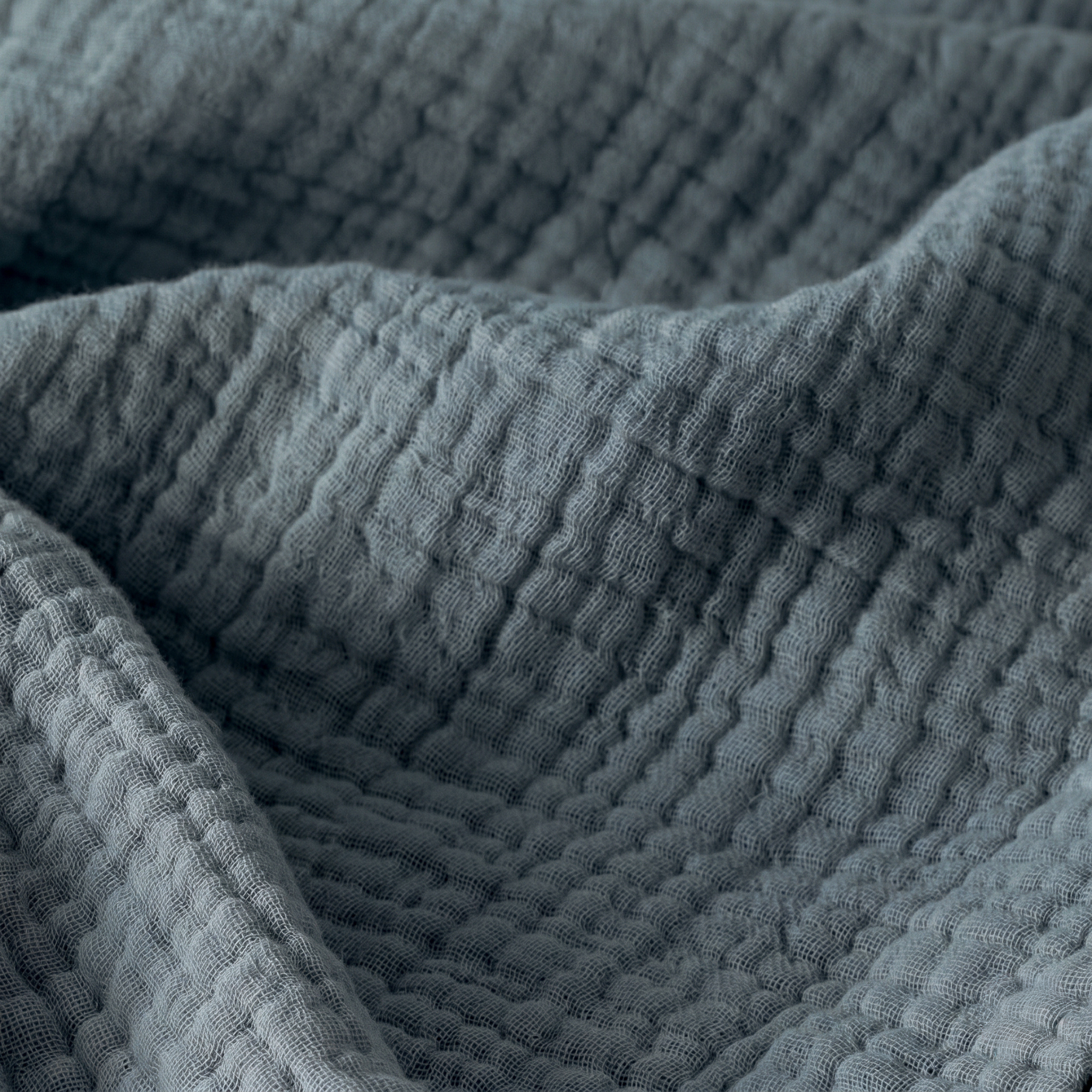 Ocean Blue Cotton Gauze Light Blanket