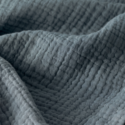 Ocean Blue Cotton Gauze Light Blanket