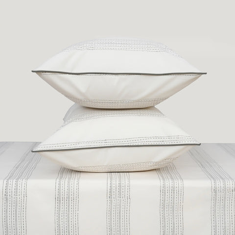 Willow Green Block Printed Percale Bedsheet Set