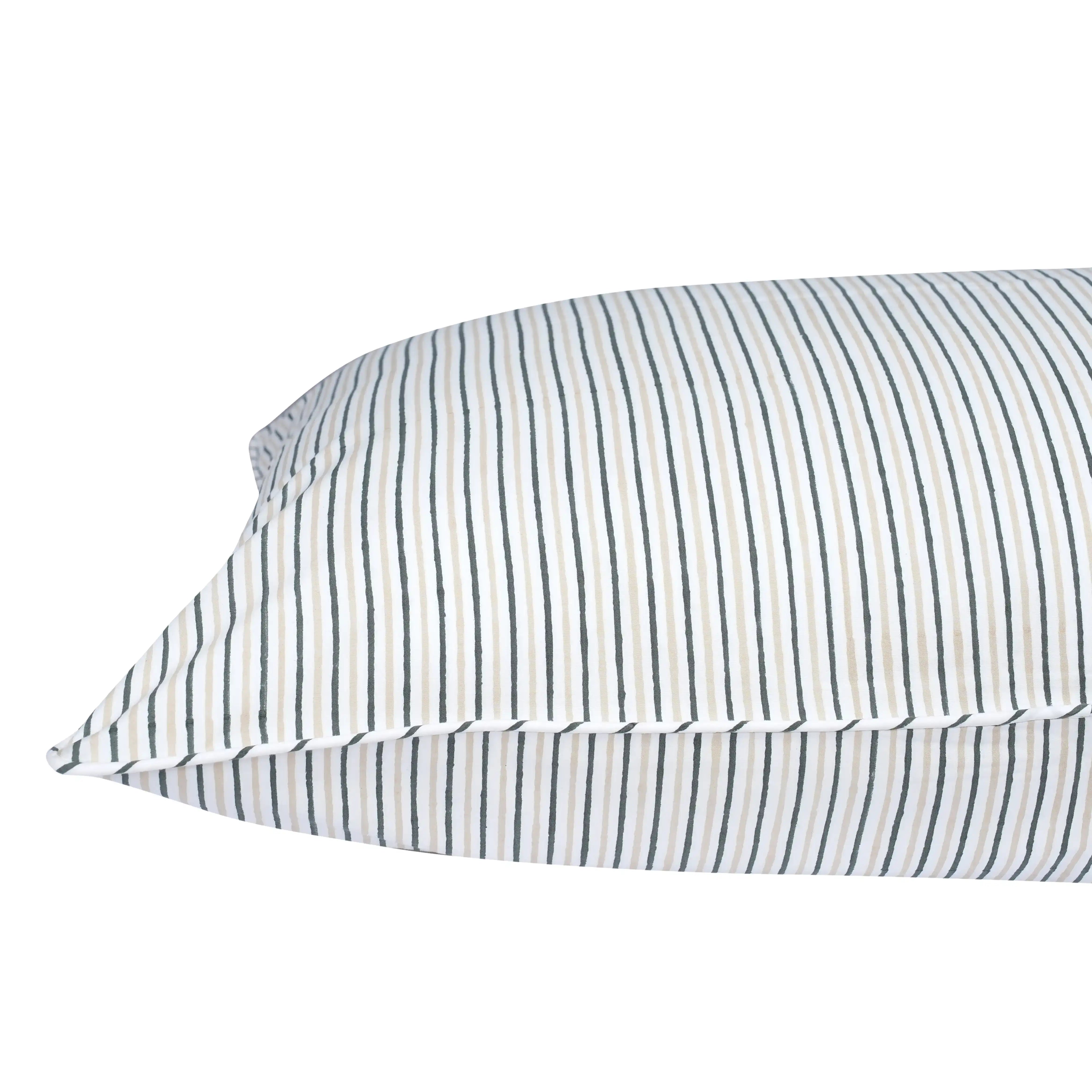 Meadow Greens Block Printed Percale Bedsheet Set
