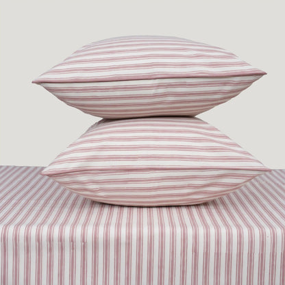 Vintage AshRose Block Printed Percale Bedsheet Set