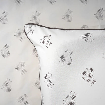 Brown Sparrow Block Printed Percale Bedsheet Set
