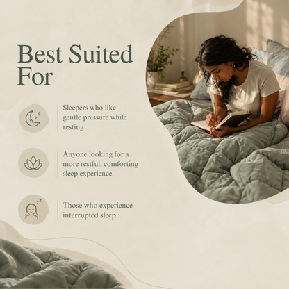 Pine Green Percale Weighted Blanket