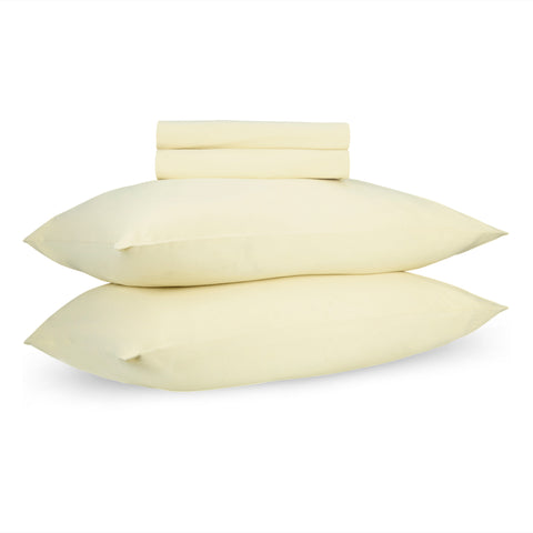 Butter Yellow Percale Temperature Regulating Bedsheet Sets