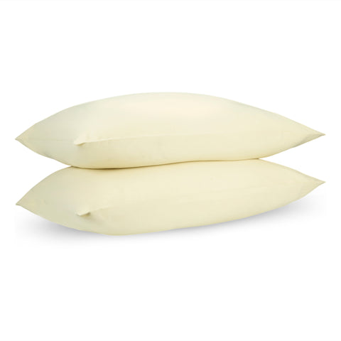 Butter Yellow Percale Pillow Cases (Set of 2)