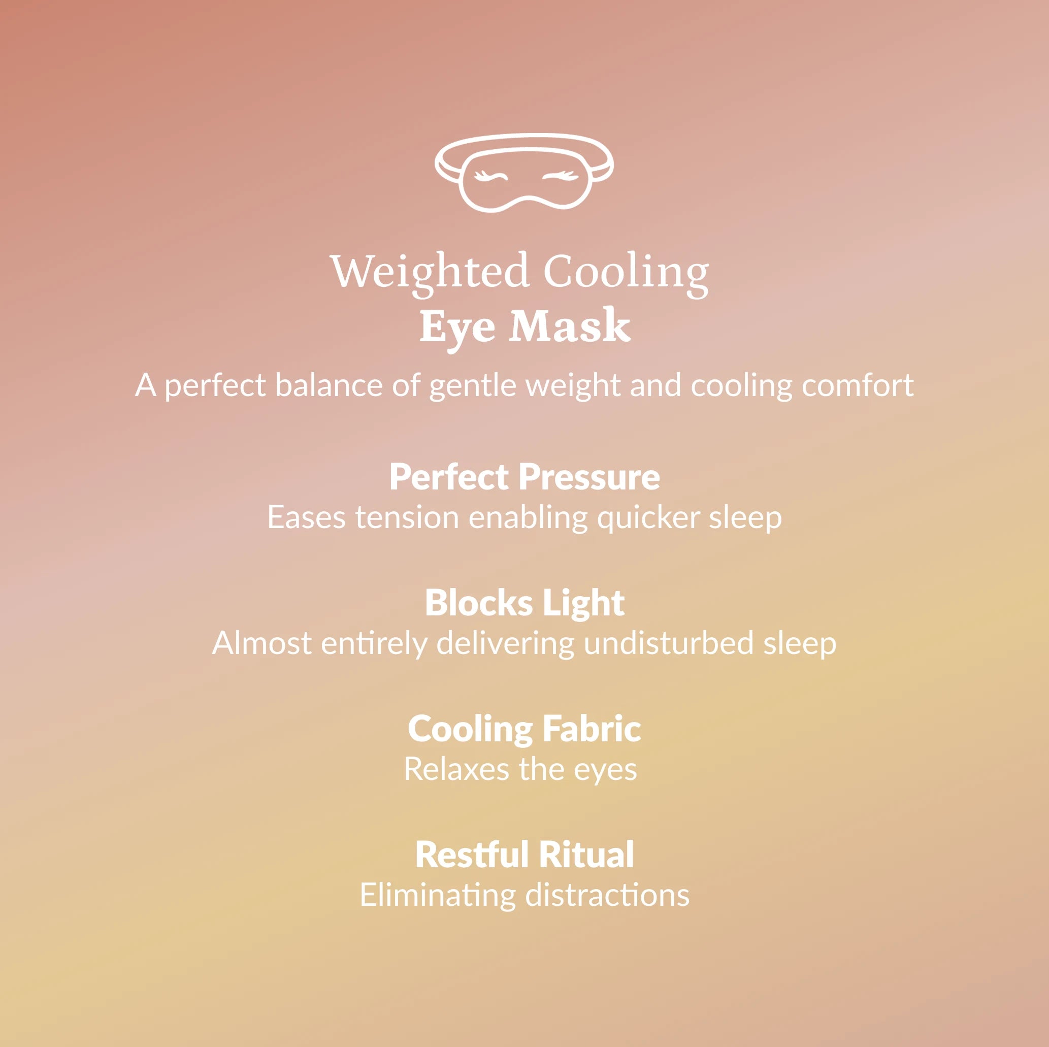 Loom Beige Weighted Eye Mask