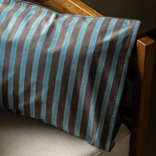 Earth & Sky Block Printed Percale Pillow Cases (Set of 2)