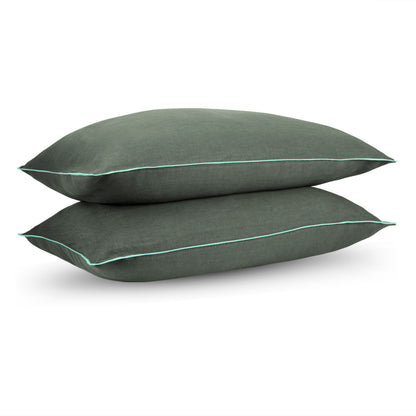 Forestwood Green Linen Pillowcase (Set of 2)