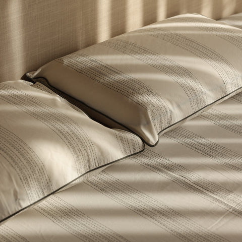 Willow Green Block Printed Percale Bedsheet Set