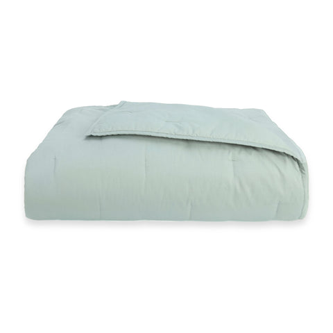 Rain Green Percale Quilt