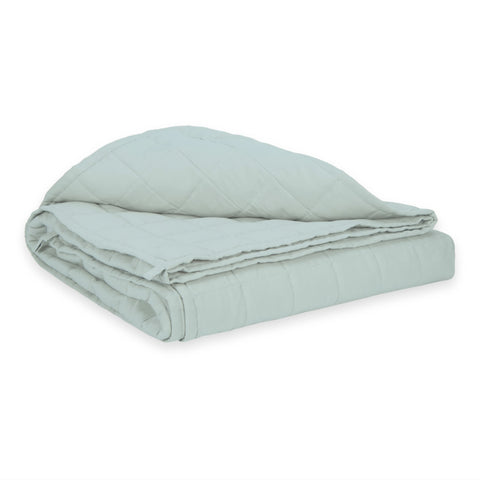 Rain Green Percale Weighted Blanket