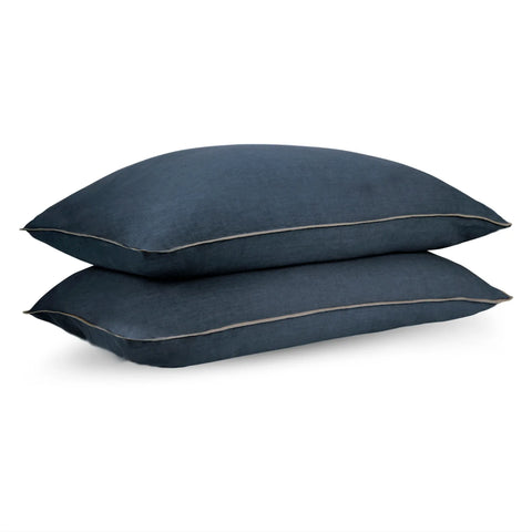 Deep Indigo Linen Pillow Cases (Set of 2)