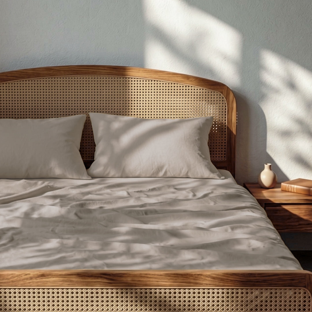Loom Beige Percale Cooling Bedsheet Set