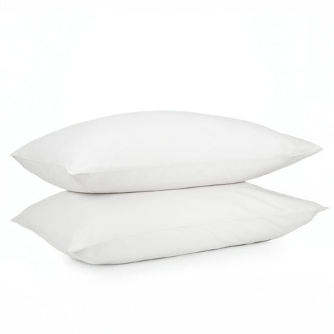 Milky White Percale Pillow Cases (Set of 2)