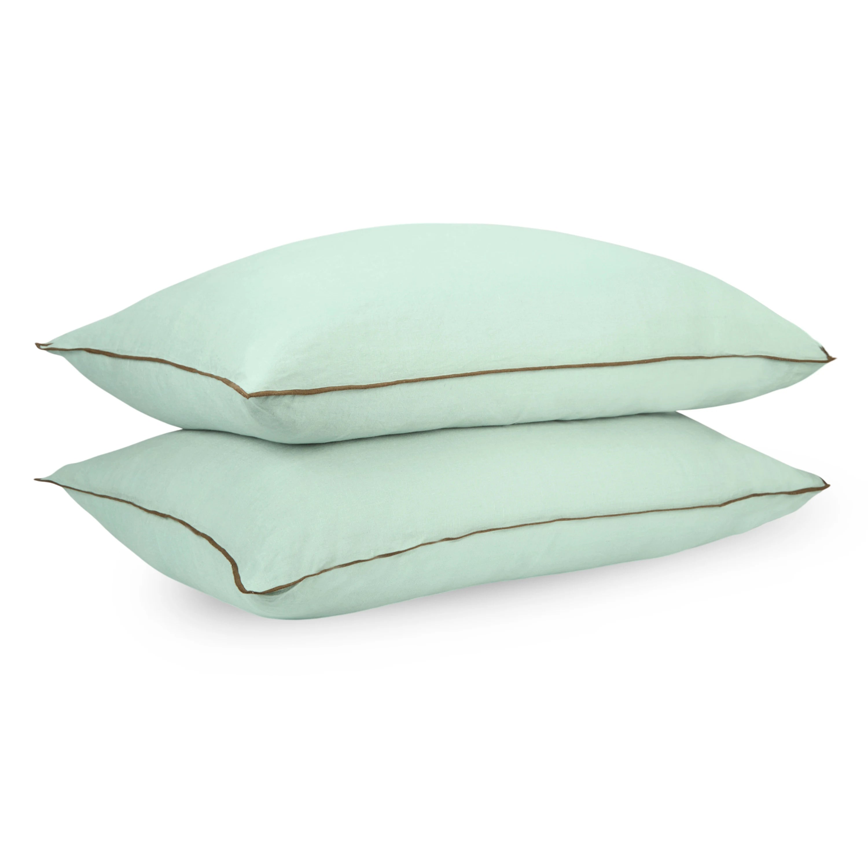 Mint Green Linen Bedsheet Set