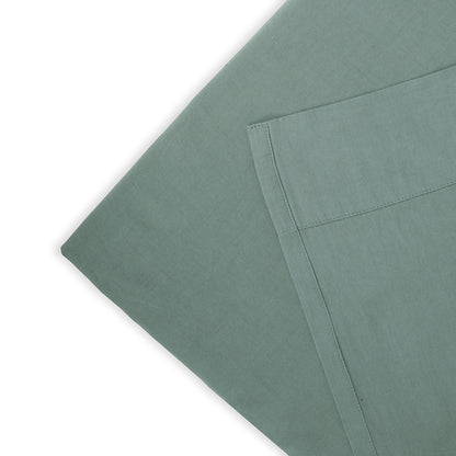 Pine Green Percale Pillow Cases (Set of 2)