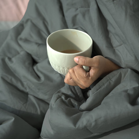 Pine Green Percale Quilt