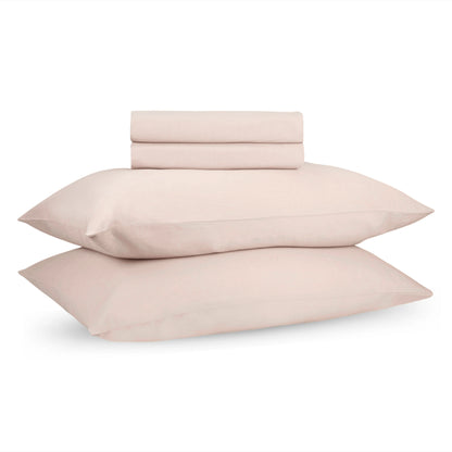 Terra Pink Percale Cooling Bedsheet Set