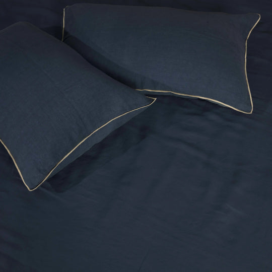 Deep Indigo Linen Pillow Cases (Set of 2)