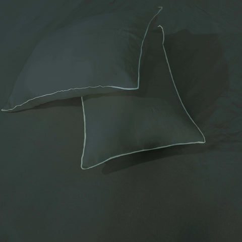 Forestwood Green Linen Bedsheet Set