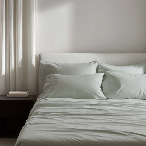 Rain Green Percale Temperature Regulating Bedsheet Sets